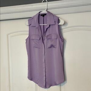 Banana Republic Light Purple Sleeveless Blouse